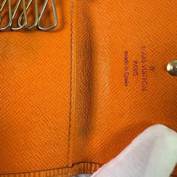 Louis Vuitton Orange Epi Leather 6 Key Holder Case Wallet - Picture 8 of 16
